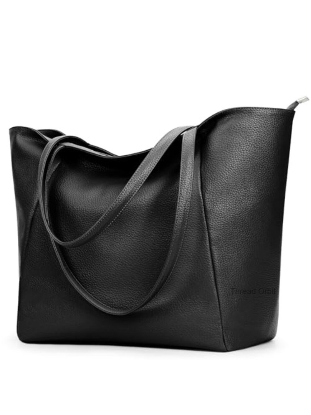 Large Vegan Leather Tote Bag 16L Casual Zipper Work Weekender Hobo Shoulder